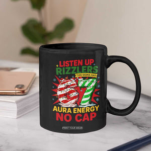 Funny Christmas 67 Meme Coffee Mug Listen Up Rizzlers This Sigma Has 67 Aura Energy No Cap TS11 Print Your Wear