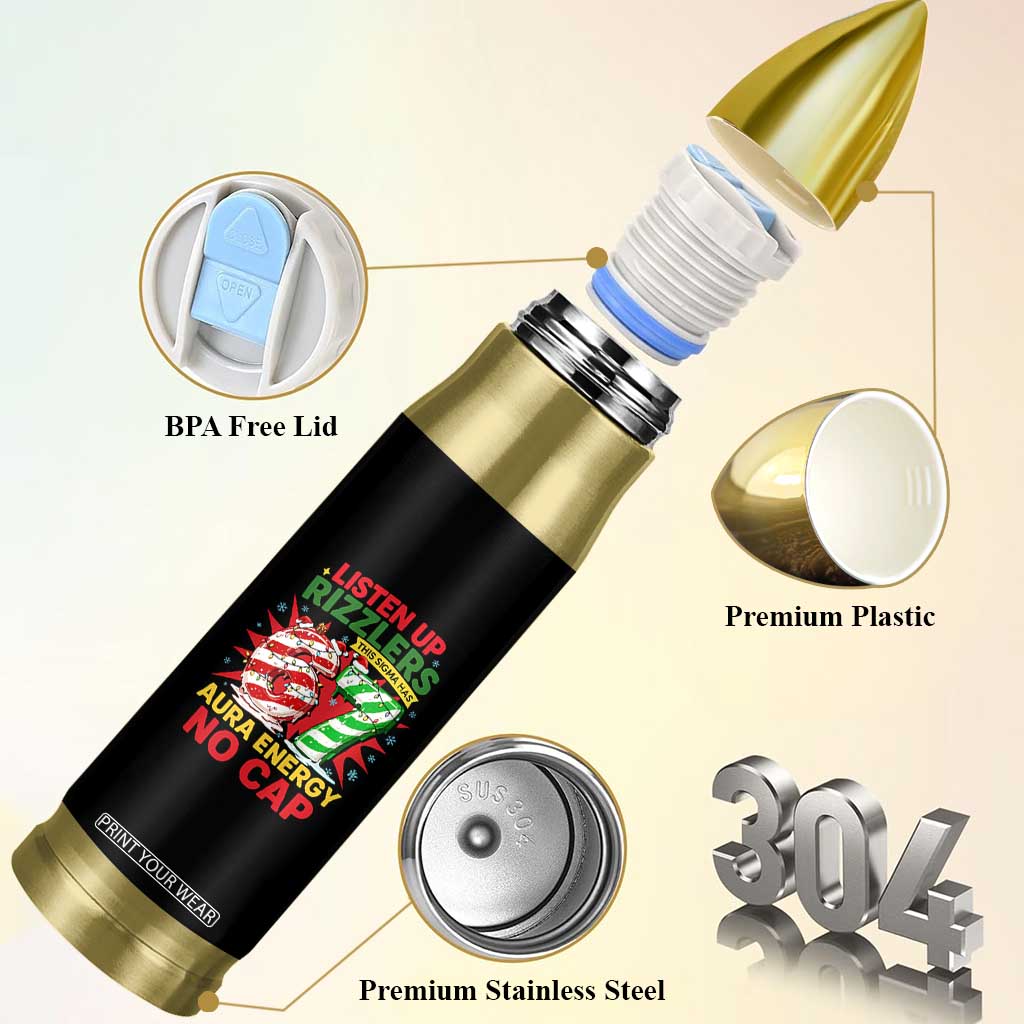 Funny Christmas 67 Meme Bullet Tumbler Listen Up Rizzlers This Sigma Has 67 Aura Energy No Cap TS11 Print Your Wear