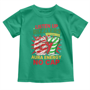 Funny Christmas 67 Meme Toddler T Shirt Listen Up Rizzlers This Sigma Has 67 Aura Energy No Cap TS11 Irish Green Print Your Wear