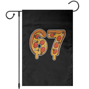 Funny 67 Pizza Lover Garden Flag Six Seven Gen Alpha Slang TS11 Black Print Your Wear