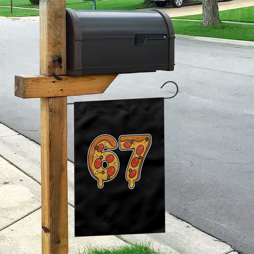 Funny 67 Pizza Lover Garden Flag Six Seven Gen Alpha Slang TS11 Print Your Wear