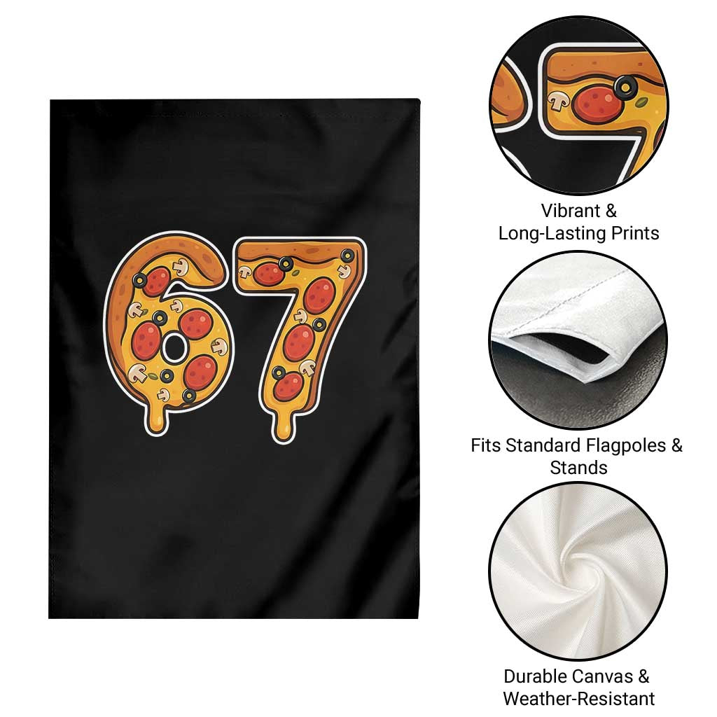 Funny 67 Pizza Lover Garden Flag Six Seven Gen Alpha Slang TS11 Print Your Wear