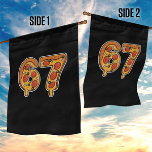 Funny 67 Pizza Lover Garden Flag Six Seven Gen Alpha Slang TS11 Print Your Wear