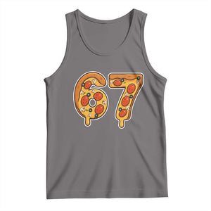 Funny 67 Pizza Lover Tank Top Six Seven Gen Alpha Slang TS11 Deep Heather Print Your Wear