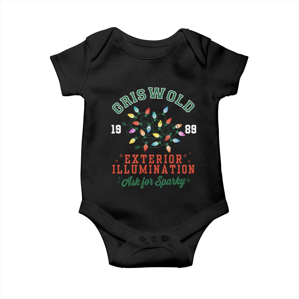 Funny Christmas Griswold Exterior Illumination Baby Onesie Ask For Sparky Xmas Movie TS11 Black Print Your Wear