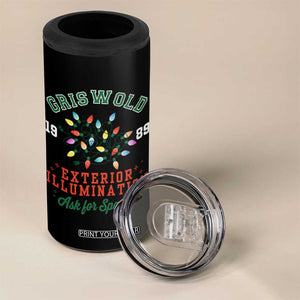 Funny Christmas Griswold Exterior Illumination 4 in 1 Can Cooler Tumbler Ask For Sparky Xmas Movie TS11 Print Your Wear