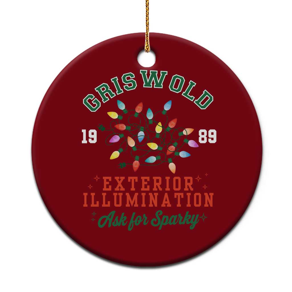 Funny Christmas Griswold Exterior Illumination Ceramic Ornament Ask For Sparky Xmas Movie TS11 1pc Red Print Your Wear