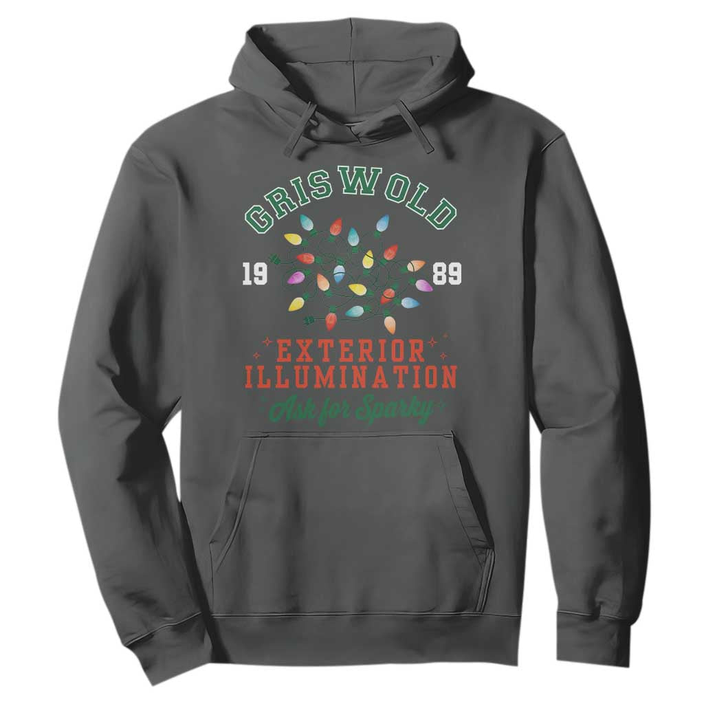 Funny Christmas Griswold Exterior Illumination Hoodie Ask For Sparky Xmas Movie TS11 Dark Heather Print Your Wear
