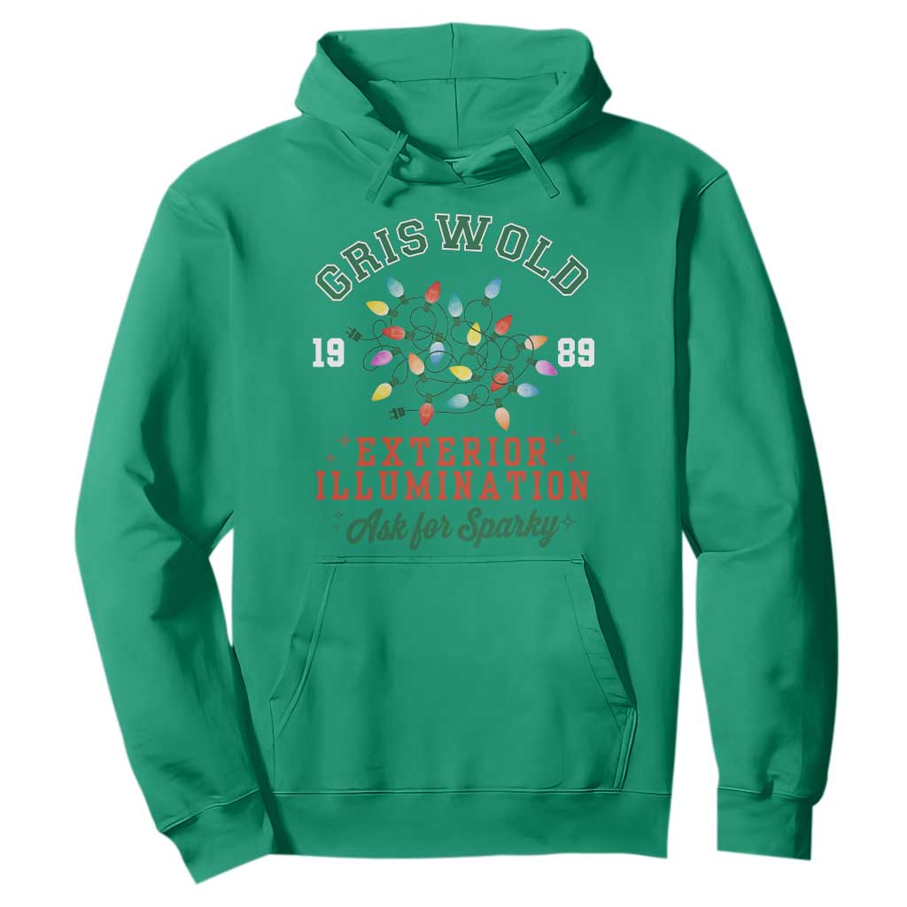 Funny Christmas Griswold Exterior Illumination Hoodie Ask For Sparky Xmas Movie TS11 Irish Green Print Your Wear