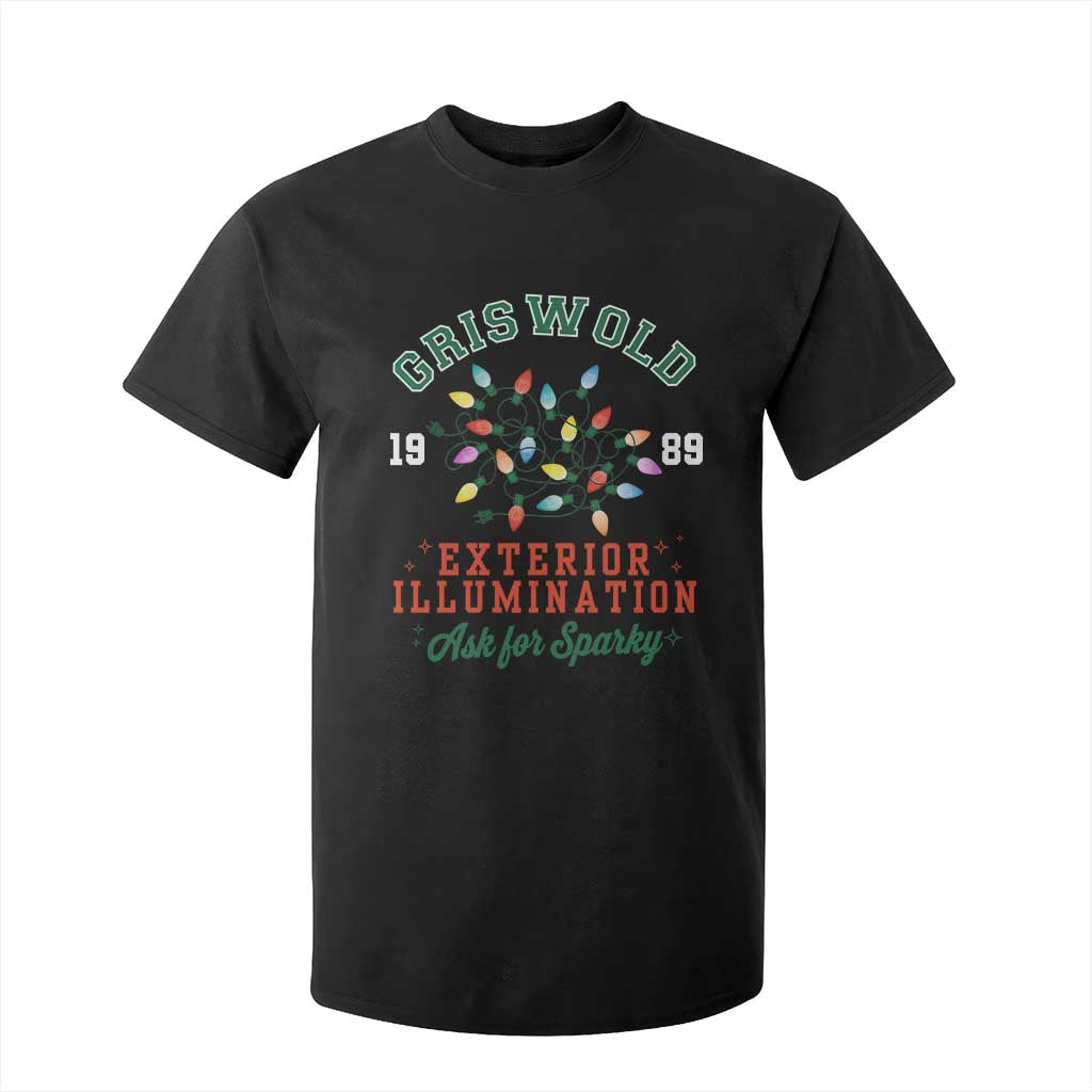 Funny Christmas Griswold Exterior Illumination T Shirt For Kid Ask For Sparky Xmas Movie TS11 Black Print Your Wear
