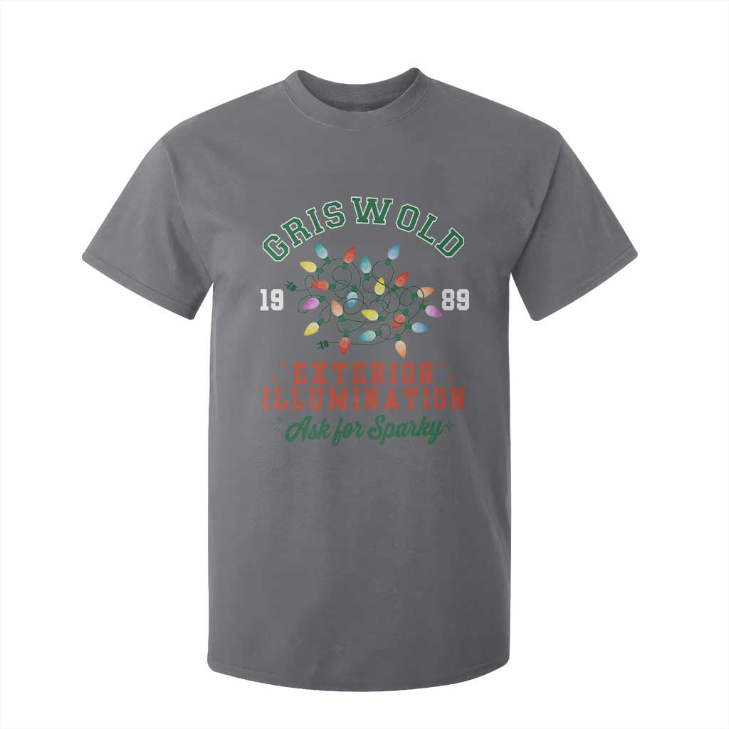 Funny Christmas Griswold Exterior Illumination T Shirt For Kid Ask For Sparky Xmas Movie TS11 Charcoal Print Your Wear