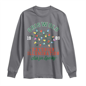 Funny Christmas Griswold Exterior Illumination Long Sleeve Shirt Ask For Sparky Xmas Movie TS11 Charcoal Print Your Wear