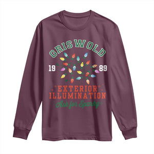 Funny Christmas Griswold Exterior Illumination Long Sleeve Shirt Ask For Sparky Xmas Movie TS11 Maroon Print Your Wear