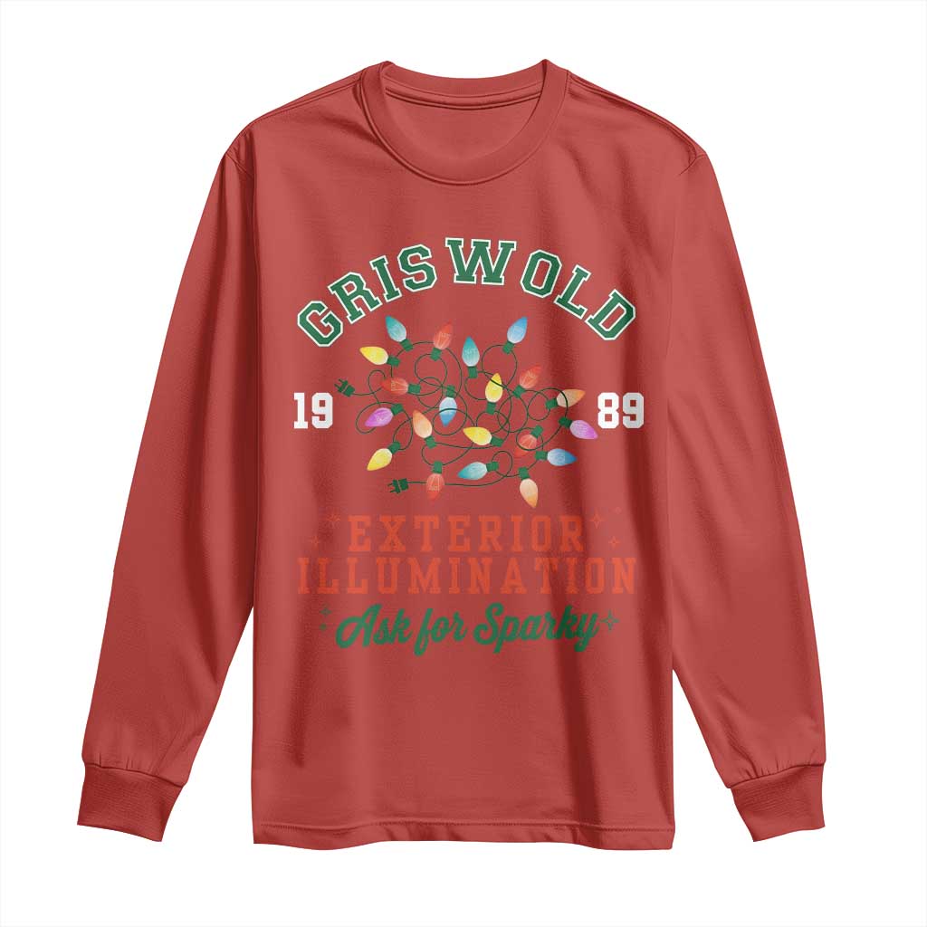 Funny Christmas Griswold Exterior Illumination Long Sleeve Shirt Ask For Sparky Xmas Movie TS11 Red Print Your Wear