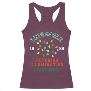 Funny Christmas Griswold Exterior Illumination Racerback Tank Top Ask For Sparky Xmas Movie TS11 Maroon Print Your Wear
