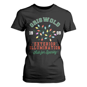 Funny Christmas Griswold Exterior Illumination T Shirt For Women Ask For Sparky Xmas Movie TS11 Black Print Your Wear