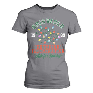 Funny Christmas Griswold Exterior Illumination T Shirt For Women Ask For Sparky Xmas Movie TS11 Charcoal Print Your Wear