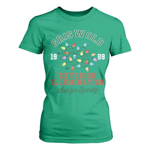 Funny Christmas Griswold Exterior Illumination T Shirt For Women Ask For Sparky Xmas Movie TS11 Irish Green Print Your Wear