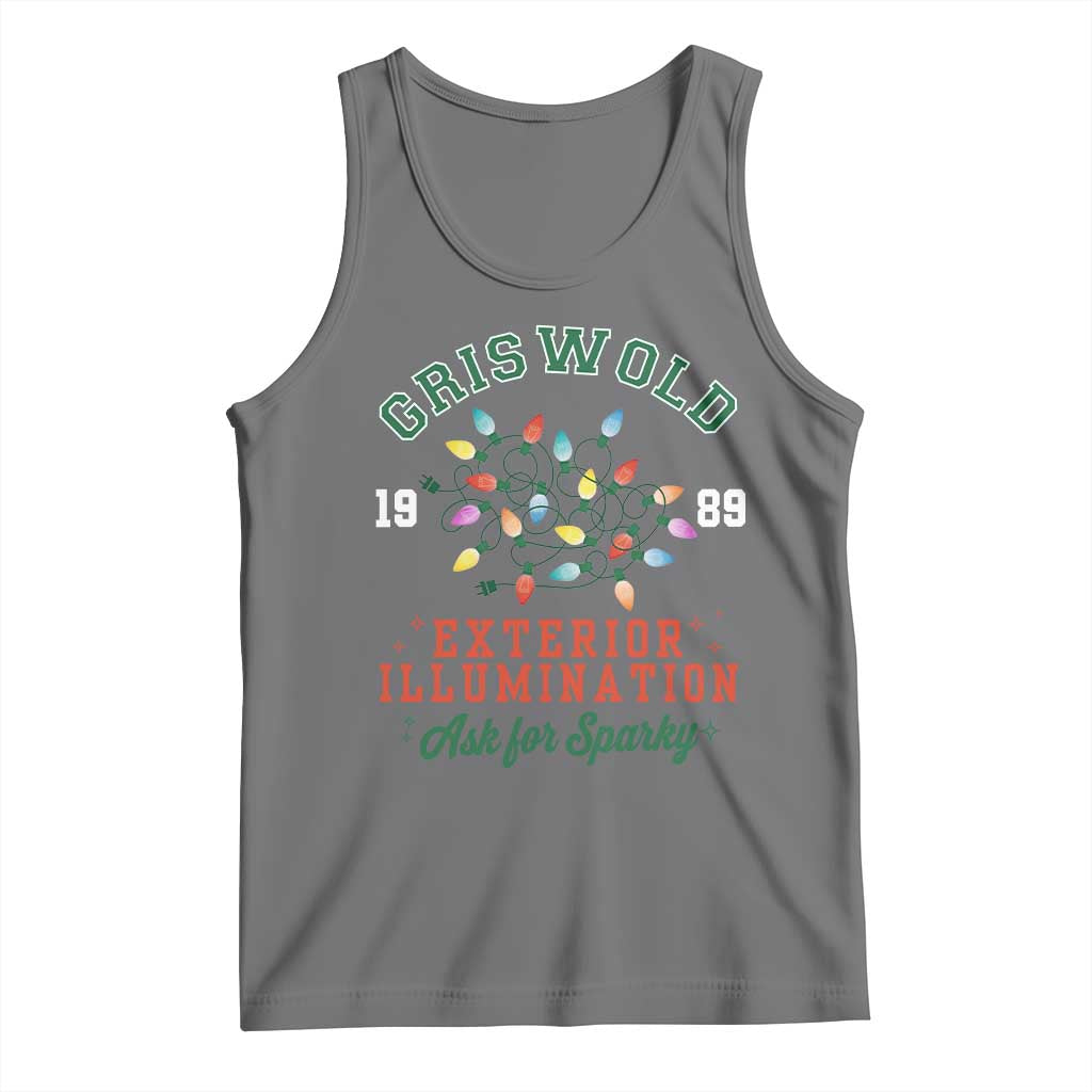 Funny Christmas Griswold Exterior Illumination Tank Top Ask For Sparky Xmas Movie TS11 Black Heather Print Your Wear