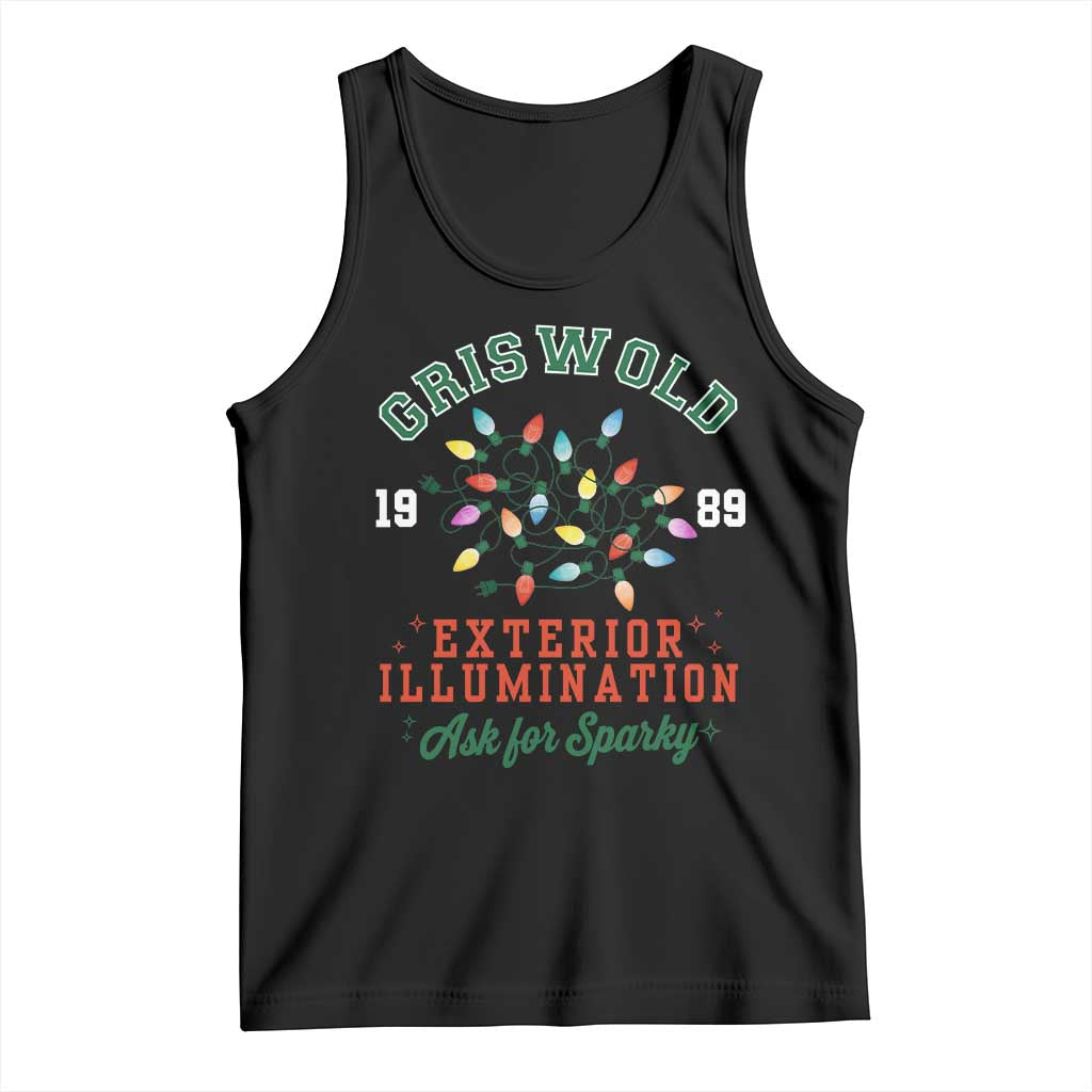 Funny Christmas Griswold Exterior Illumination Tank Top Ask For Sparky Xmas Movie TS11 Black Print Your Wear