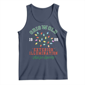 Funny Christmas Griswold Exterior Illumination Tank Top Ask For Sparky Xmas Movie TS11 Navy Print Your Wear