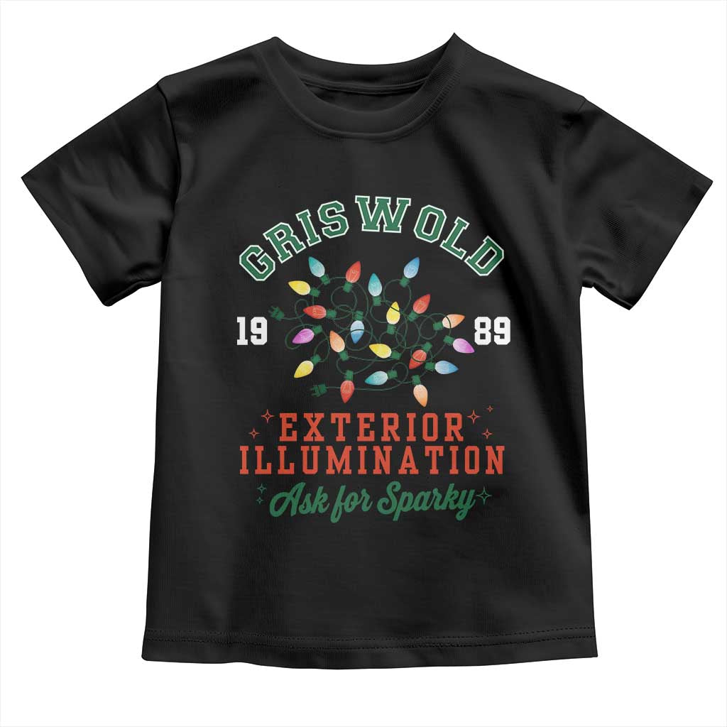 Funny Christmas Griswold Exterior Illumination Toddler T Shirt Ask For Sparky Xmas Movie TS11 Black Print Your Wear