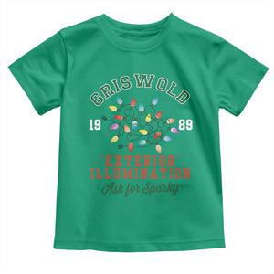 Funny Christmas Griswold Exterior Illumination Toddler T Shirt Ask For Sparky Xmas Movie TS11 Irish Green Print Your Wear