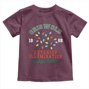 Funny Christmas Griswold Exterior Illumination Toddler T Shirt Ask For Sparky Xmas Movie TS11 Maroon Print Your Wear