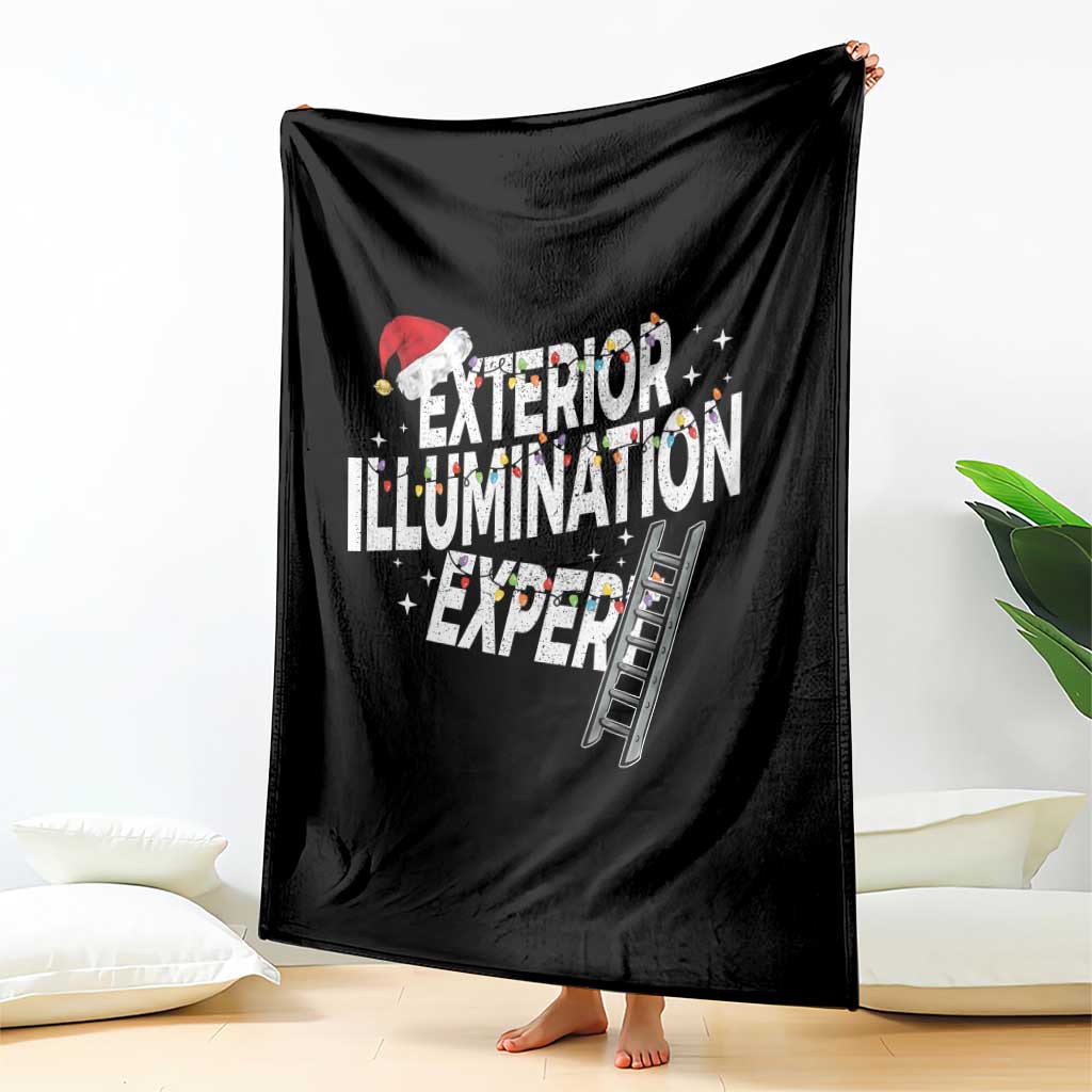Funny Christmas Exterior Illumination Expert Throw Blanket Xmas Lights Decorator TS11 Print Your Wear