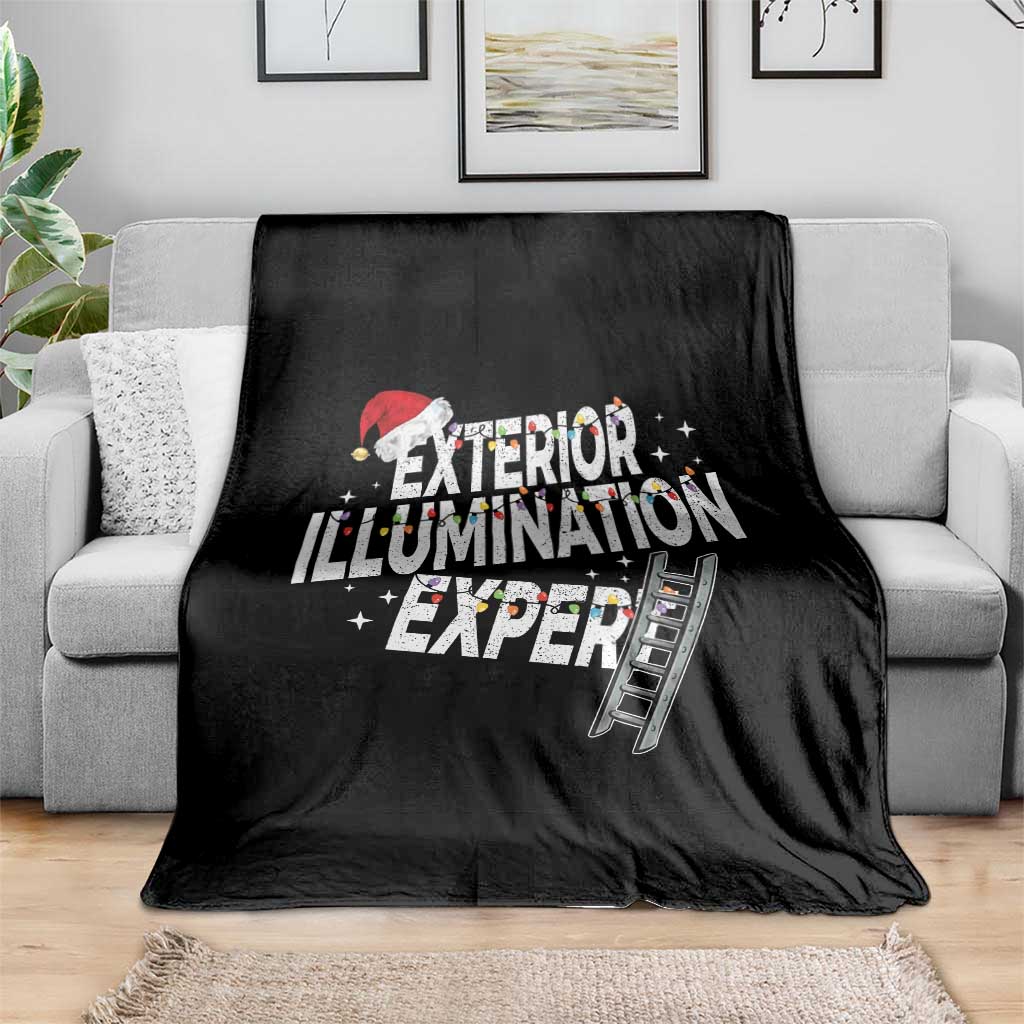 Funny Christmas Exterior Illumination Expert Throw Blanket Xmas Lights Decorator TS11 Print Your Wear