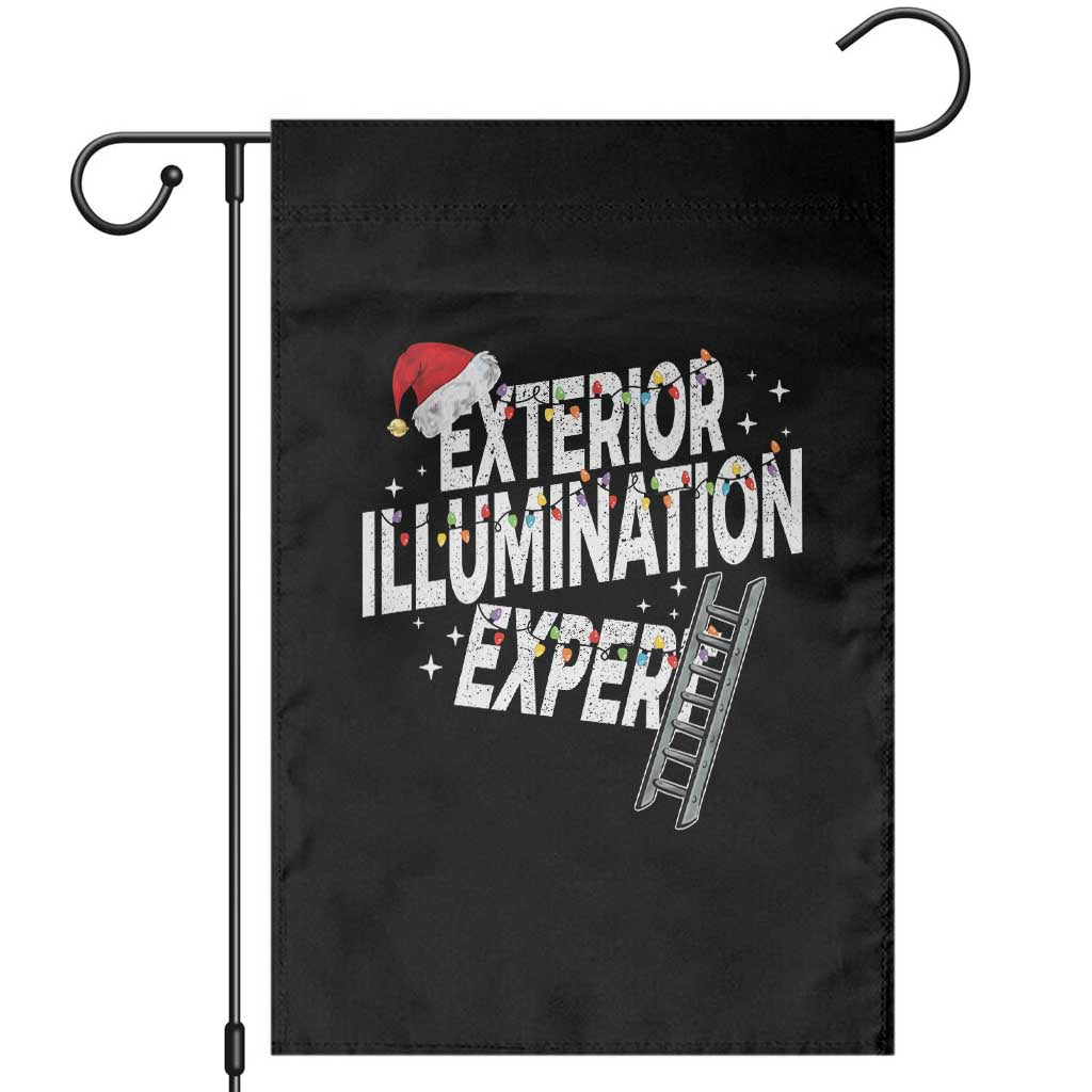 Funny Christmas Exterior Illumination Expert Garden Flag Xmas Lights Decorator TS11 Black Print Your Wear