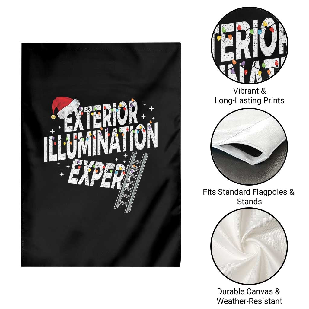Funny Christmas Exterior Illumination Expert Garden Flag Xmas Lights Decorator TS11 Print Your Wear