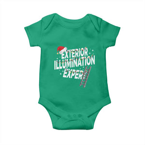 Funny Christmas Exterior Illumination Expert Baby Onesie Xmas Lights Decorator TS11 Irish Green Print Your Wear