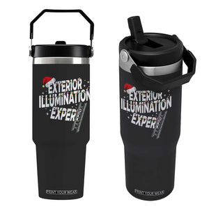 Funny Christmas Exterior Illumination Expert Flip Straw Tumbler Xmas Lights Decorator TS11 One Size: 30 oz Black Print Your Wear