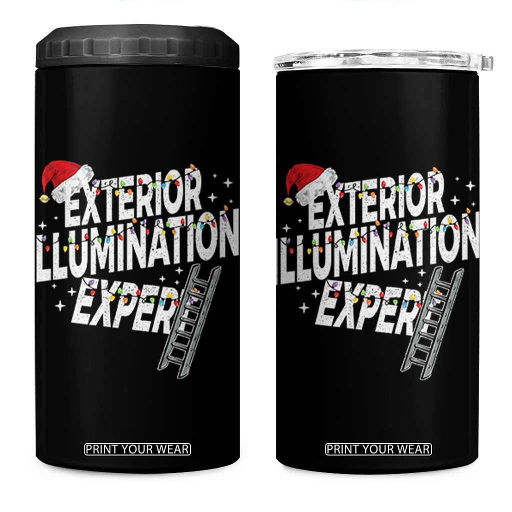 Funny Christmas Exterior Illumination Expert 4 in 1 Can Cooler Tumbler Xmas Lights Decorator TS11 One Size: 16 oz Black Print Your Wear