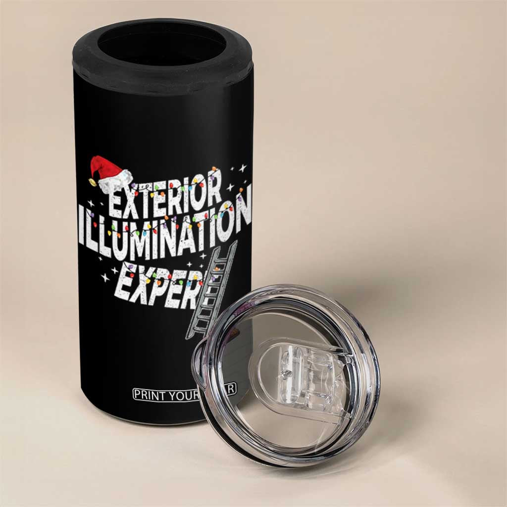 Funny Christmas Exterior Illumination Expert 4 in 1 Can Cooler Tumbler Xmas Lights Decorator TS11 Print Your Wear