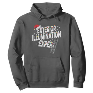 Funny Christmas Exterior Illumination Expert Hoodie Xmas Lights Decorator TS11 Dark Heather Print Your Wear