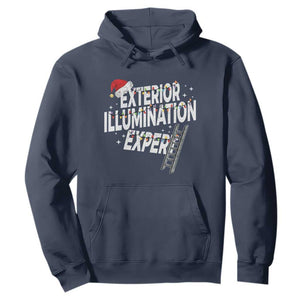 Funny Christmas Exterior Illumination Expert Hoodie Xmas Lights Decorator TS11 Navy Print Your Wear