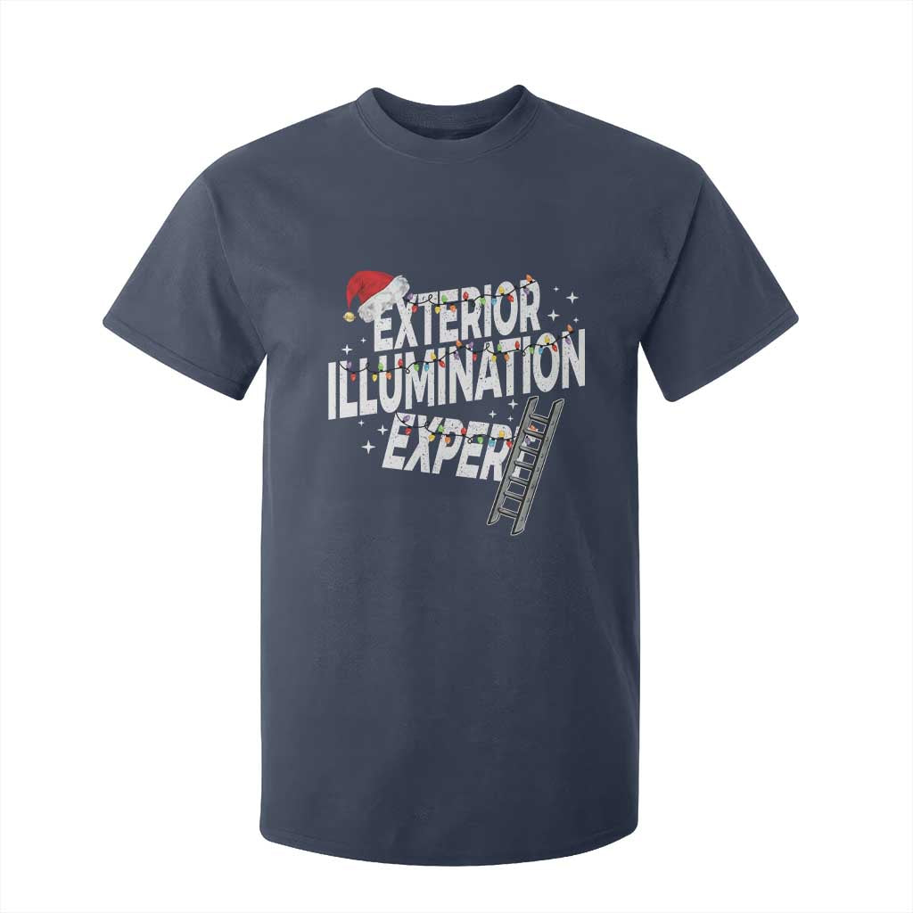 Funny Christmas Exterior Illumination Expert T Shirt For Kid Xmas Lights Decorator TS11 Navy Print Your Wear