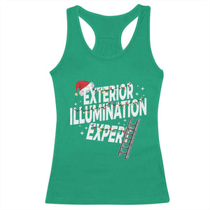 Funny Christmas Exterior Illumination Expert Racerback Tank Top Xmas Lights Decorator TS11 Irish Green Print Your Wear