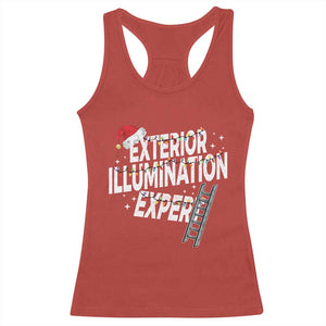 Funny Christmas Exterior Illumination Expert Racerback Tank Top Xmas Lights Decorator TS11 Red Print Your Wear
