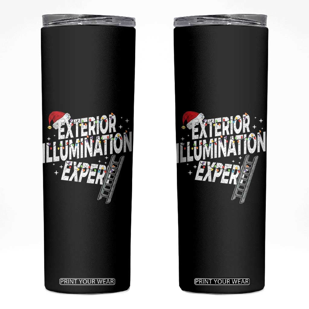 Funny Christmas Exterior Illumination Expert Skinny Tumbler Xmas Lights Decorator TS11 Black Print Your Wear