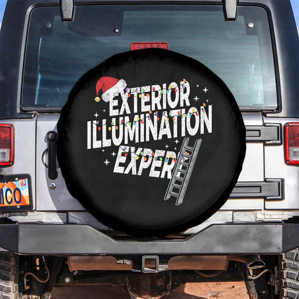 Funny Christmas Exterior Illumination Expert Spare Tire Cover Xmas Lights Decorator TS11 No hole Black Print Your Wear