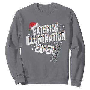 Funny Christmas Exterior Illumination Expert Sweatshirt Xmas Lights Decorator - Print Your Wear
