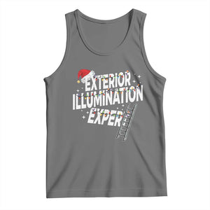 Funny Christmas Exterior Illumination Expert Tank Top Xmas Lights Decorator TS11 Black Heather Print Your Wear