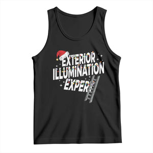 Funny Christmas Exterior Illumination Expert Tank Top Xmas Lights Decorator TS11 Black Print Your Wear