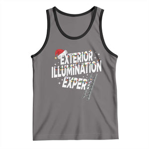 Funny Christmas Exterior Illumination Expert Tank Top Xmas Lights Decorator TS11 Deep Heather Black Print Your Wear