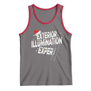 Funny Christmas Exterior Illumination Expert Tank Top Xmas Lights Decorator TS11 Deep Heather Red Print Your Wear