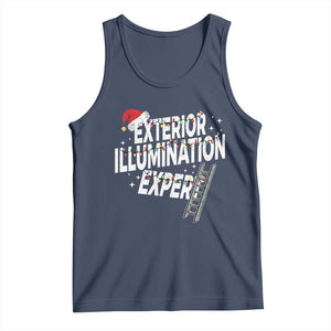 Funny Christmas Exterior Illumination Expert Tank Top Xmas Lights Decorator TS11 Navy Print Your Wear