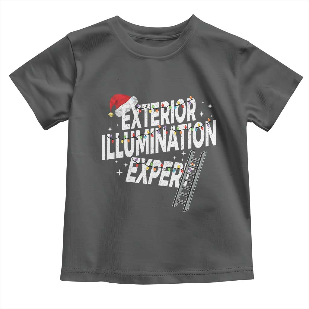 Funny Christmas Exterior Illumination Expert Toddler T Shirt Xmas Lights Decorator TS11 Dark Heather Print Your Wear